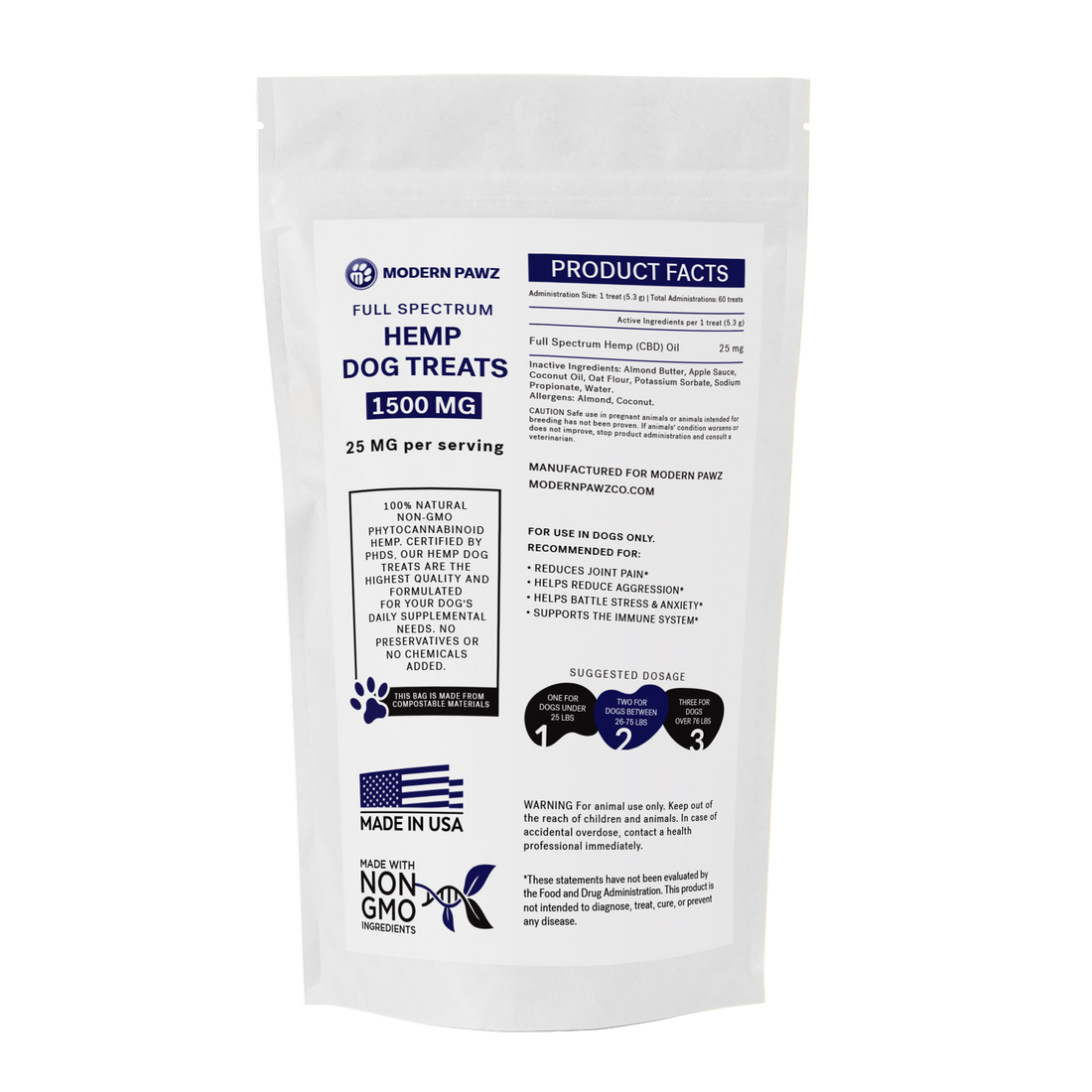 Hemp Dog Treats | 60 Treats